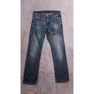 Levis 513 Jeans Mens 30x30 Slim Straight Flex Blue Denim Stretch Great Fade